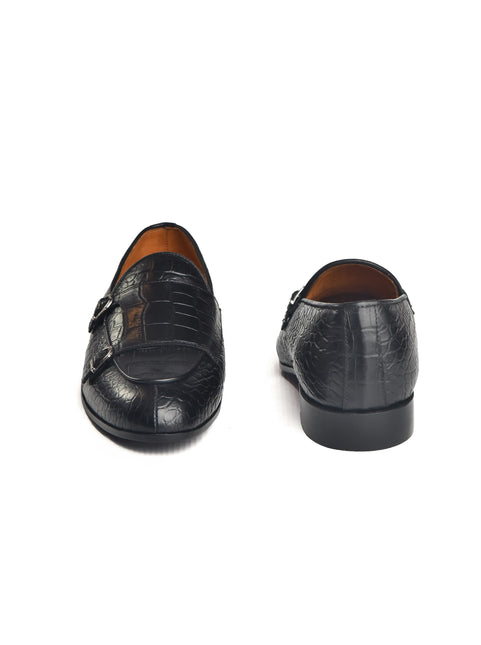 HandMade All Leather New Crocodile Monk Shoes / Moccasins