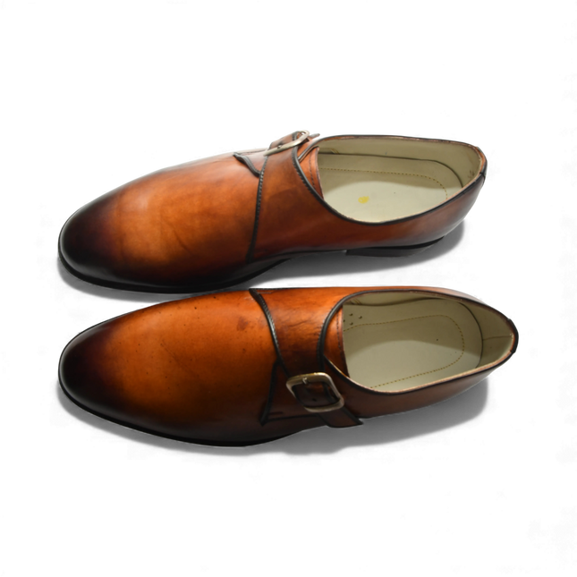 Leather Handmade New Monk Shoes / Moccasins