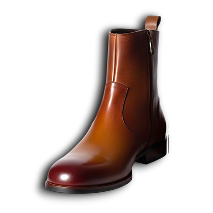 Handmade New Leather Zip Ankle Boots