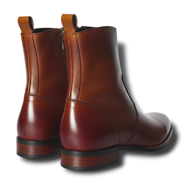 Handmade New Leather Zip Ankle Boots