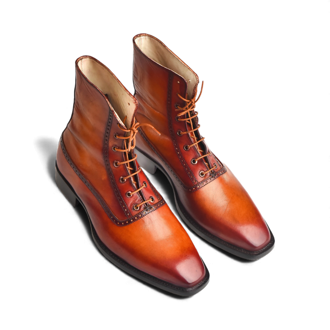 HandMade New Leather Lace-Up Ankle Boots