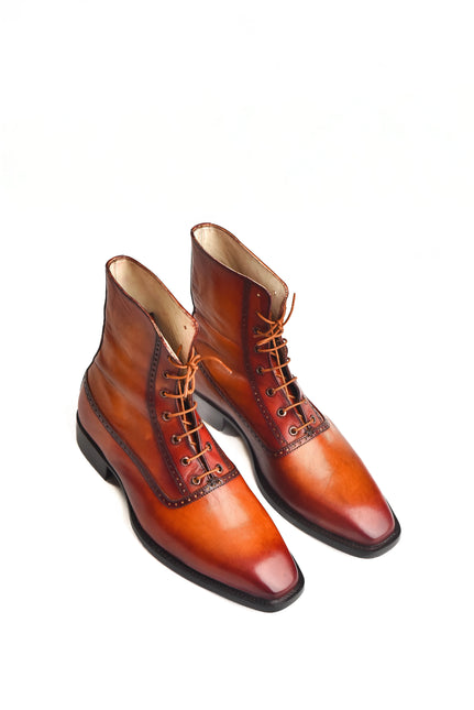 HandMade New Leather Lace-Up Ankle Boots