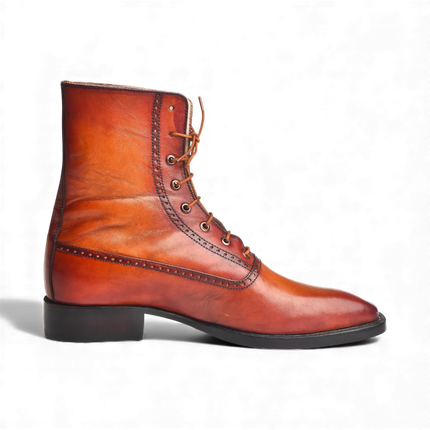 HandMade New Leather Lace-Up Ankle Boots