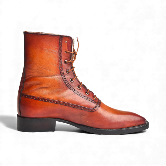 HandMade New Leather Lace-Up Ankle Boots