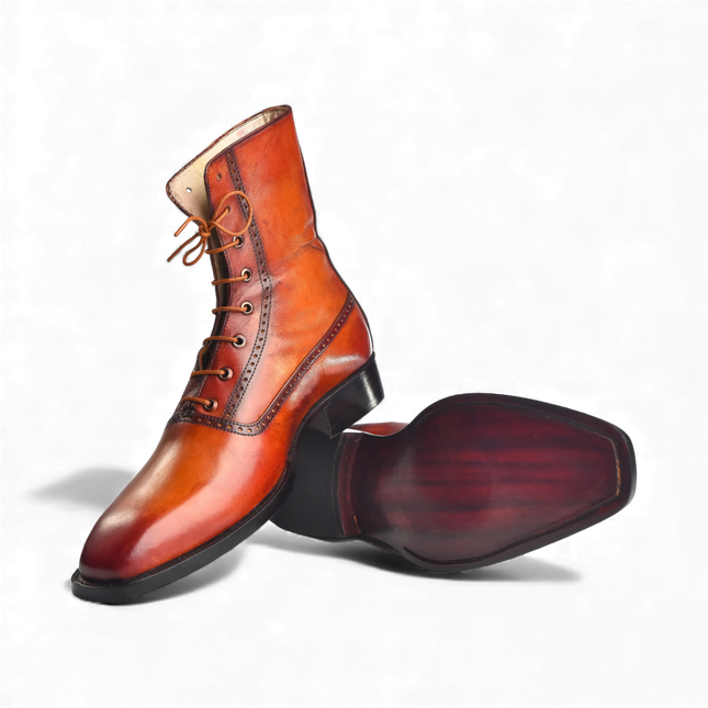 HandMade New Leather Lace-Up Ankle Boots