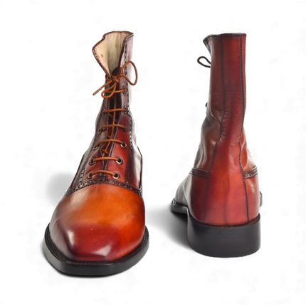 HandMade New Leather Lace-Up Ankle Boots