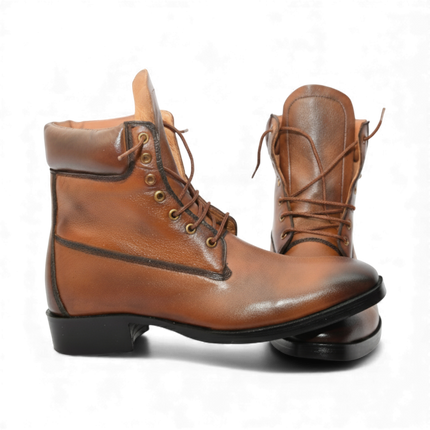 Handmade New Leather Lace-up Ankle Boots