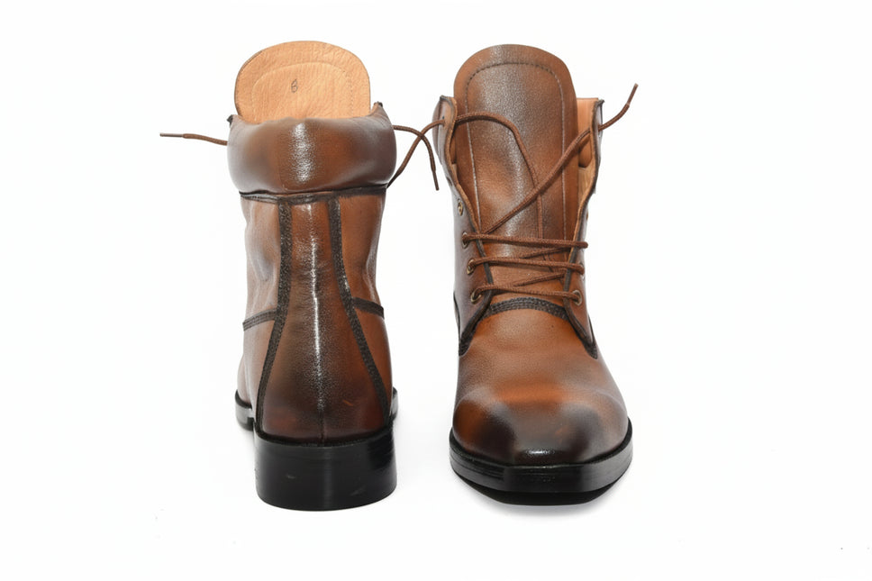 Handmade New Leather Lace-up Ankle Boots