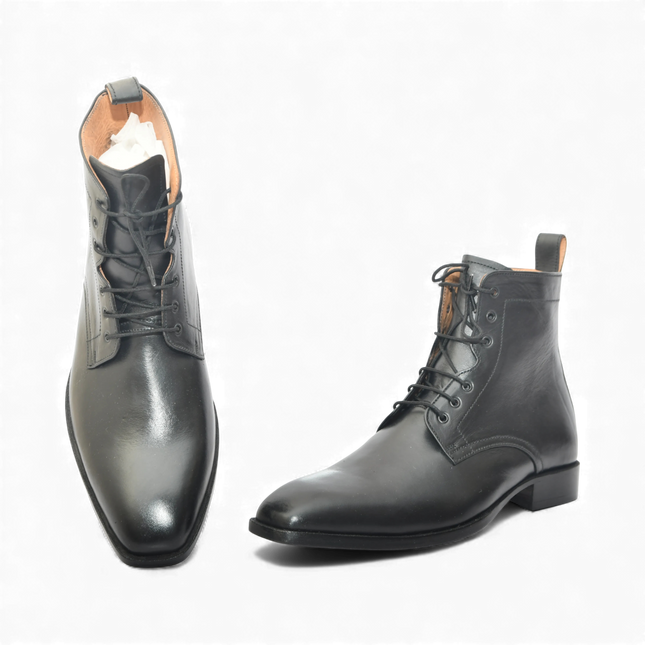 Handmade New Leather Lace-up Ankle Boots