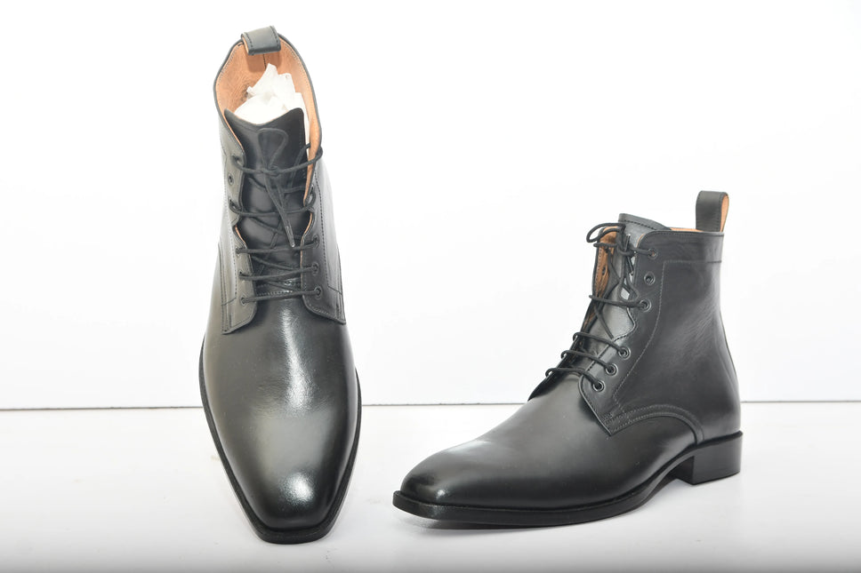 Handmade New Leather Lace-up Ankle Boots