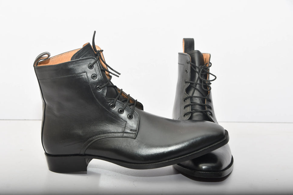 Handmade New Leather Lace-up Ankle Boots