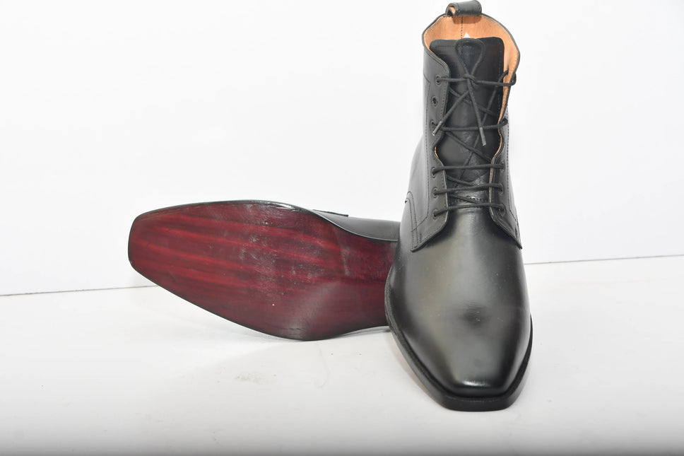 Handmade New Leather Lace-up Ankle Boots