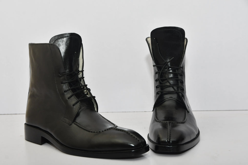 Handmade New Leather Lace-up Ankle Boots