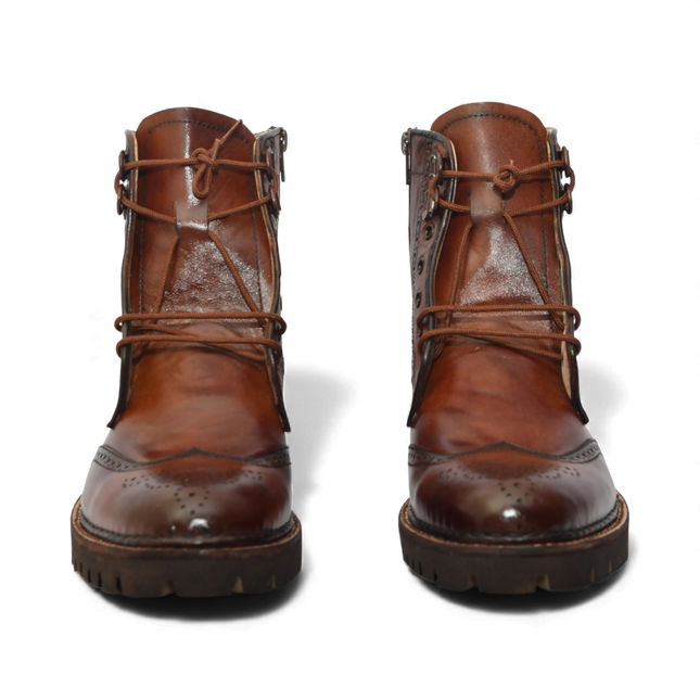 Handmade New Leather Lace-up Ankle Boots