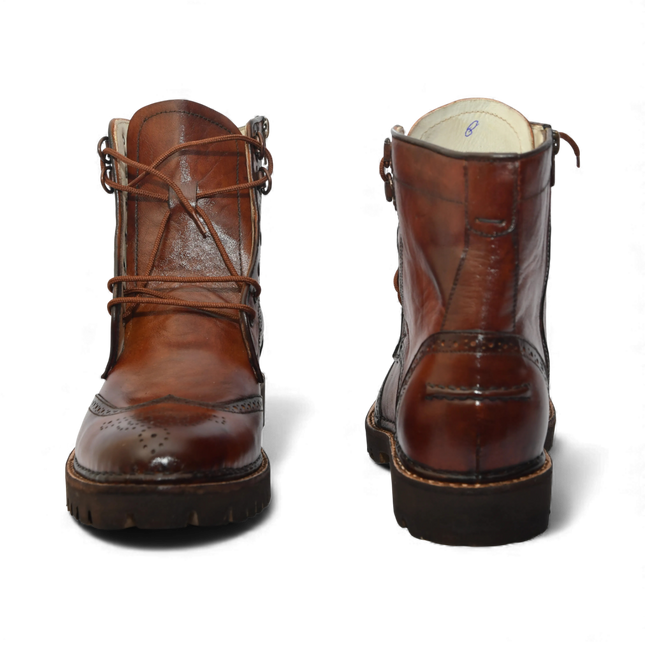 Handmade New Leather Lace-up Ankle Boots