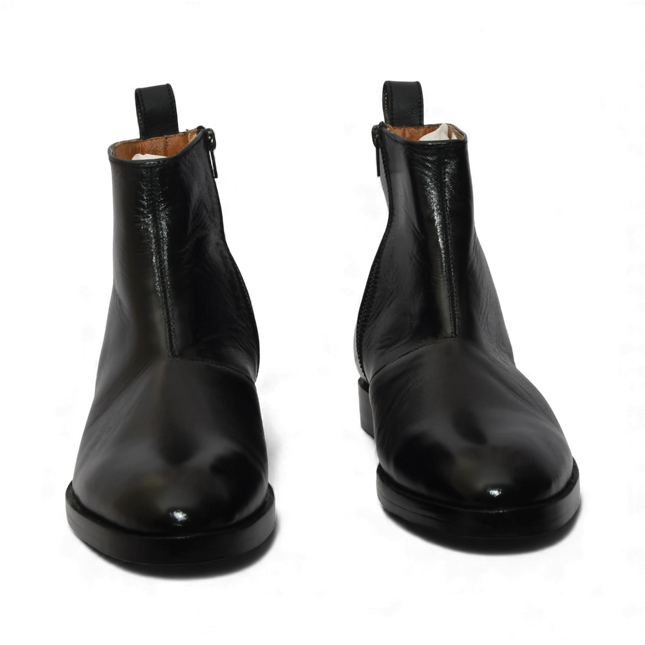 HandMade New Leather Ankle Zip Boots