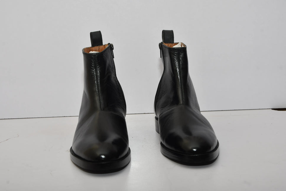 HandMade New Leather Ankle Zip Boots