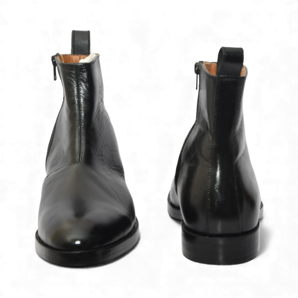 HandMade New Leather Ankle Zip Boots