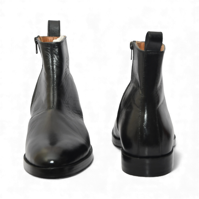 HandMade New Leather Ankle Zip Boots