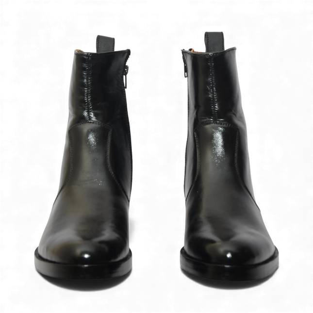 Handmade New Leather Zip Ankle Boots