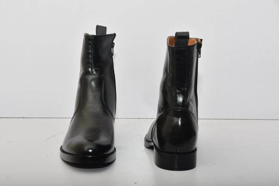 Handmade New Leather Zip Ankle Boots