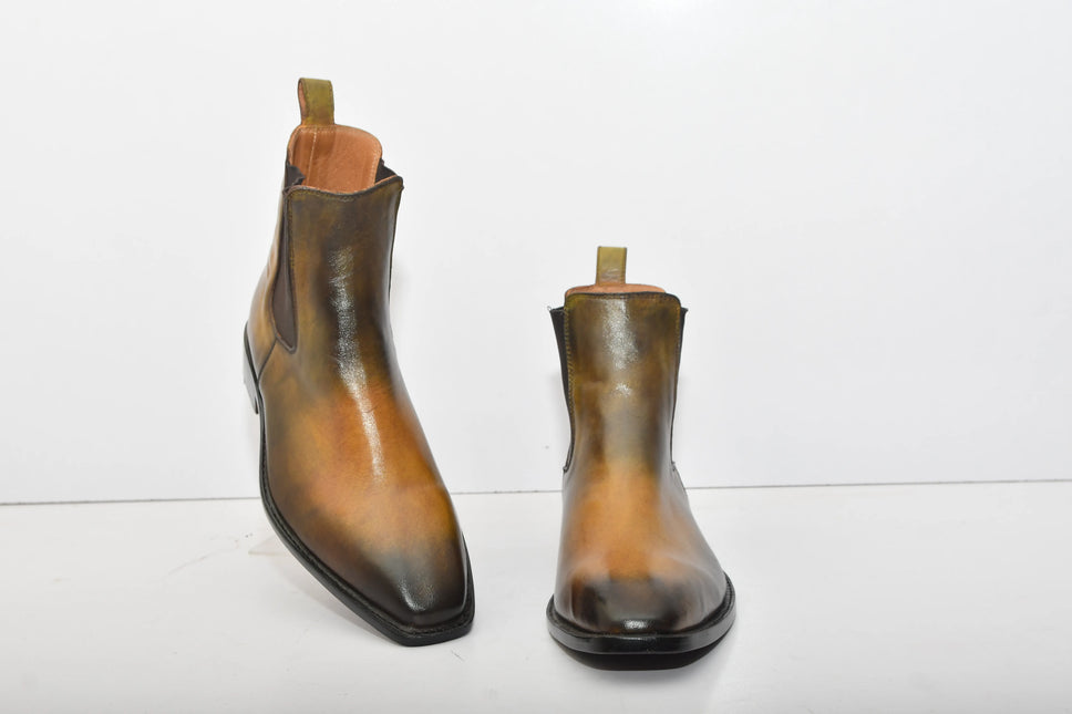Handmade New Leather Chelsea Boots
