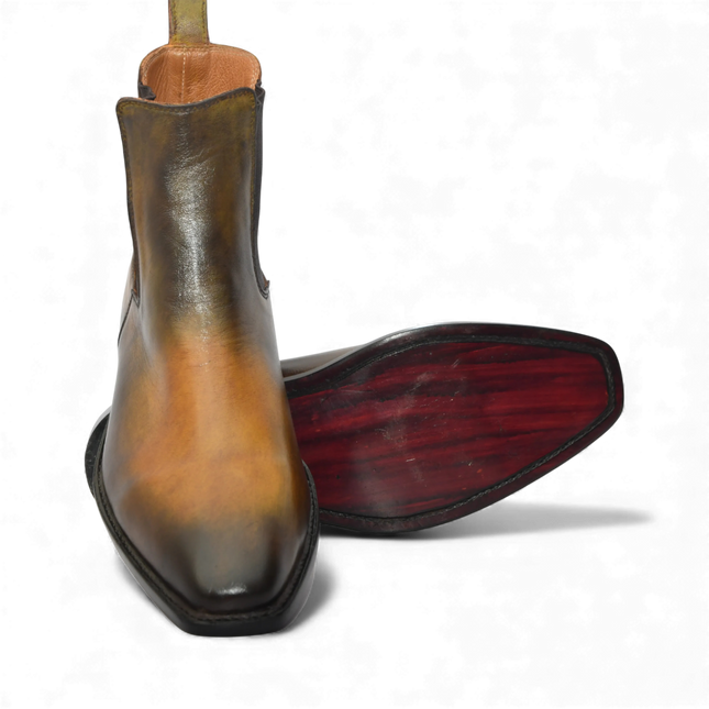 Handmade New Leather Chelsea Boots