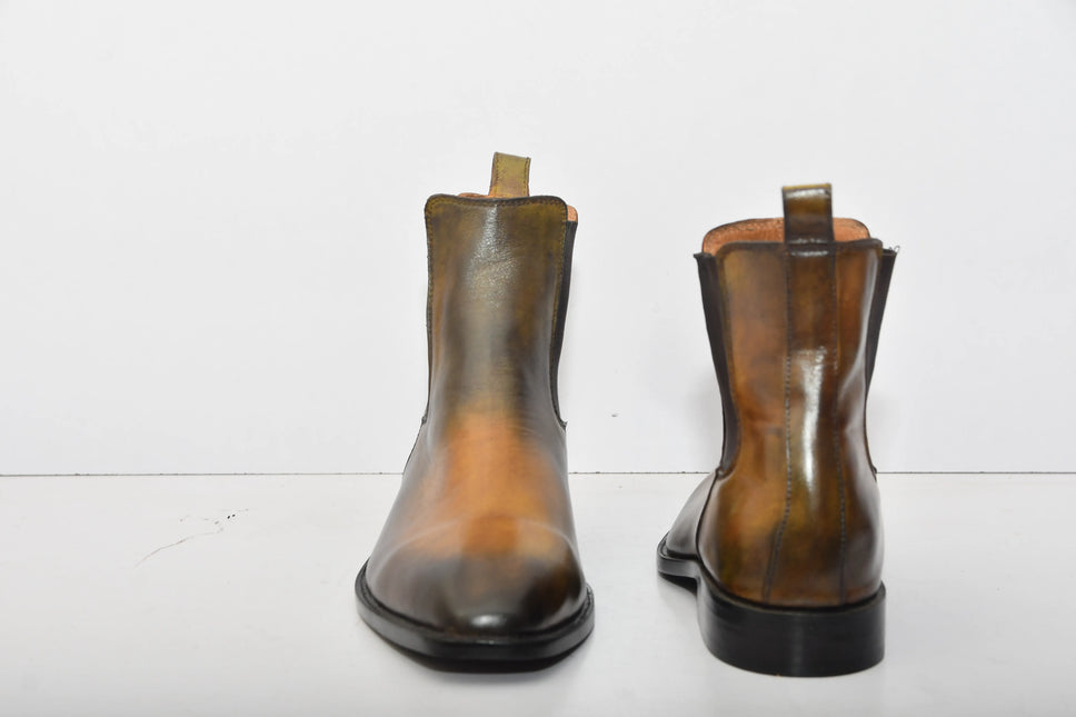 Handmade New Leather Chelsea Boots