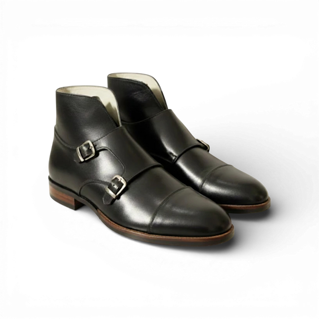 Double Monk Strap Dress Boots