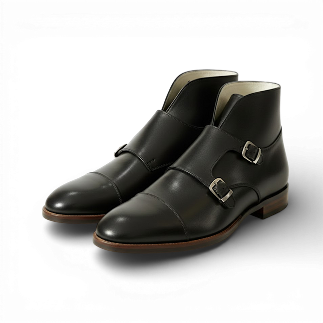 Double Monk Strap Dress Boots
