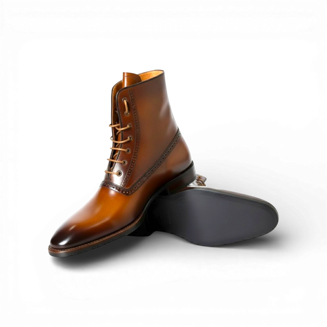 HandMade New Leather Lace-Up Ankle Boots