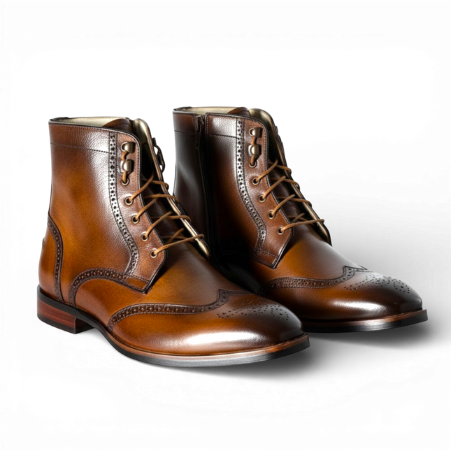 Handmade New Leather Lace Up Ankle Boots