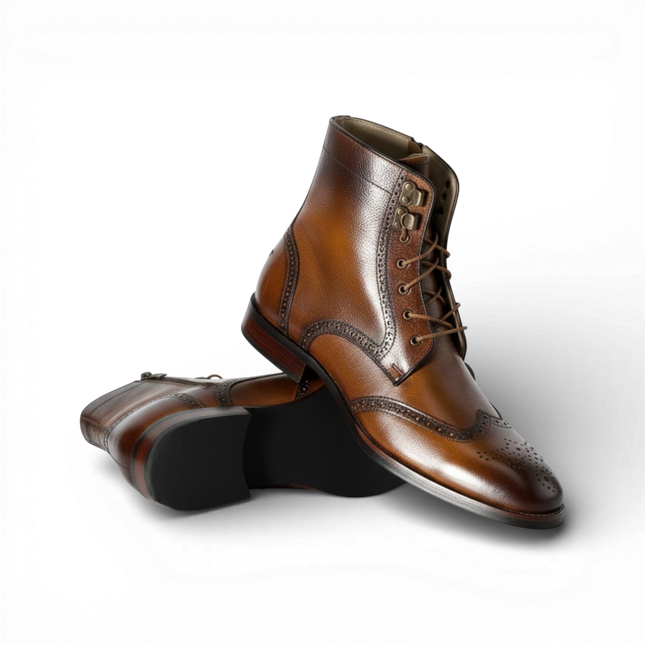 Handmade New Leather Lace Up Ankle Boots