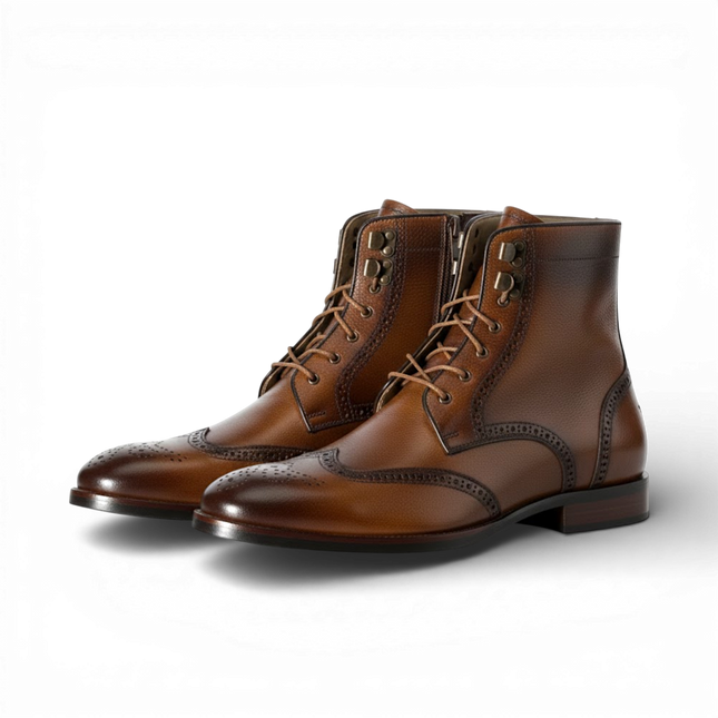 Handmade New Leather Lace Up Ankle Boots