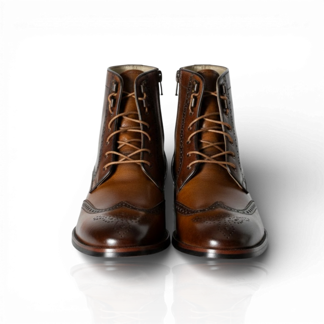 Handmade New Leather Lace Up Ankle Boots