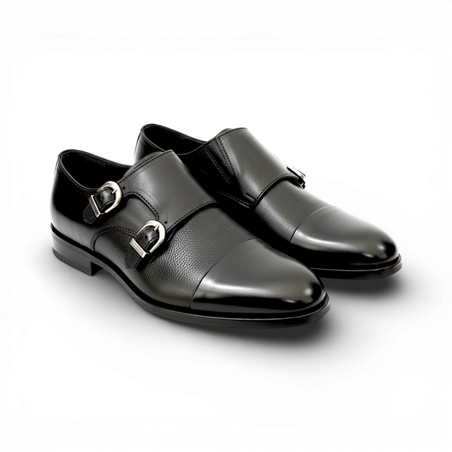 Handmade Double Monk Strap Dress Shoes